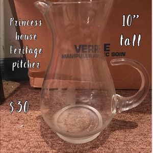 Princess House heritage glass pitcher